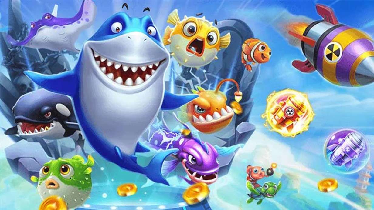 หน้าจอเกมยิงปลาบรรยากาศใต้น้ำของ fox888